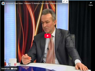 Kuluncak Ziraat Odası Başkanı Hasan Yıldırım Tarım Saati Programında