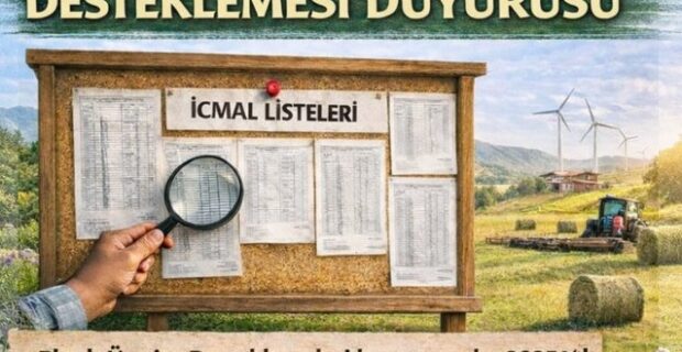2025 Yılı Yem Bitkileri Desteklemesi İcmali Askıya Çıkarıldı